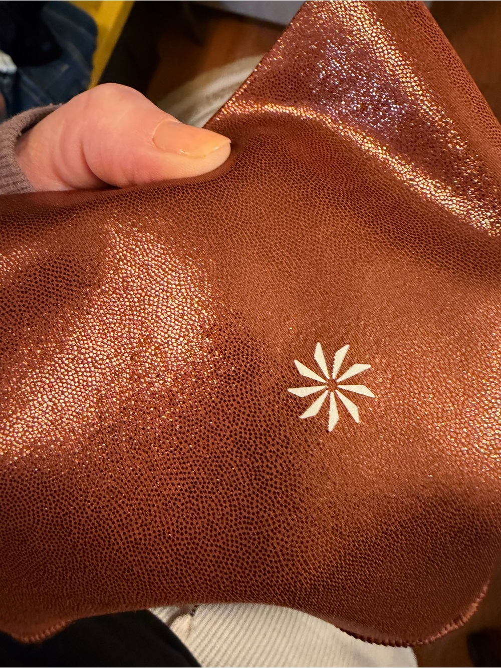 Athleta Shiny Copper-Like Leggings - Picture 4 of 5
